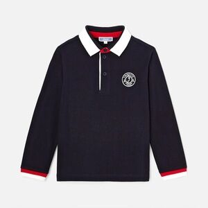 Jacadi Navy Polo with Red and White Trim